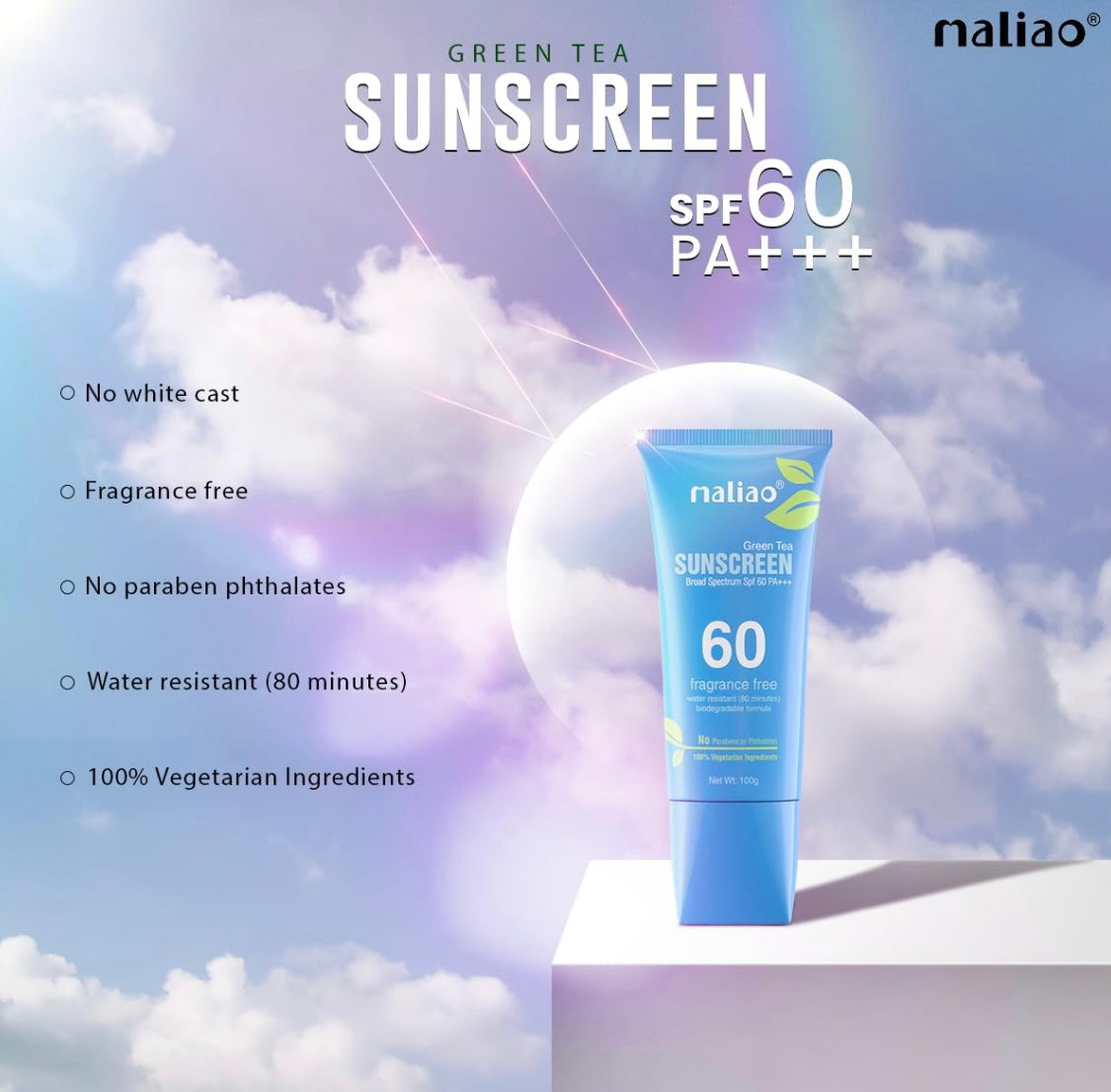 Maliao GREENTEA SUNSCREEN SPF 60 (100g)
