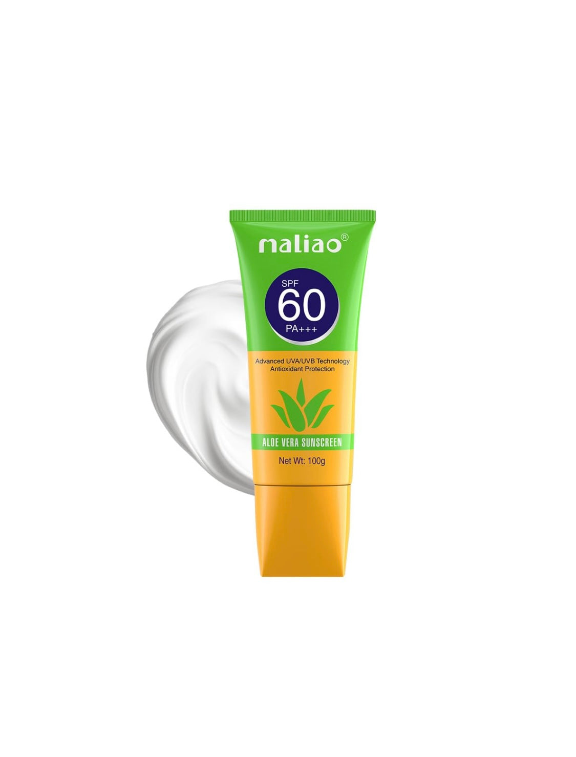 Maliao Aloe Vera Sunscreen SPF 60 PA+++ (100g)