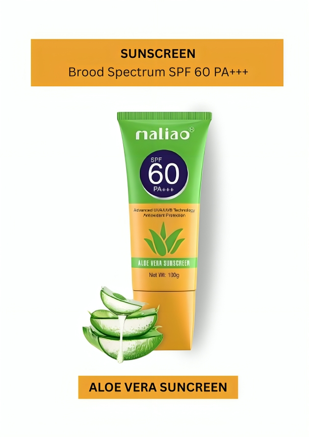 Maliao Aloe Vera Sunscreen SPF 60 PA+++ (100g)